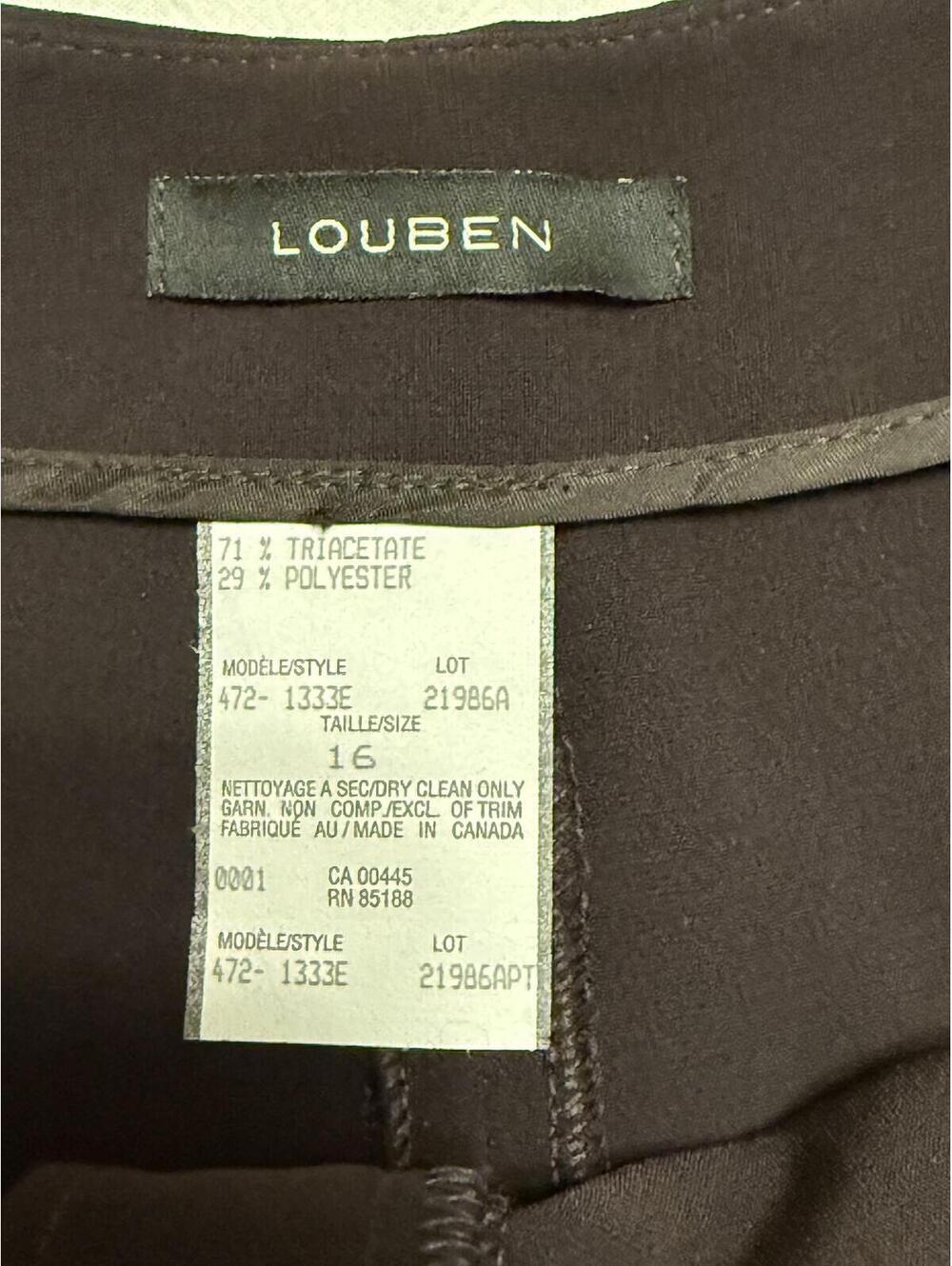 NWT Louben Stretch Trousers | Size 16 | Eggplant / Deep Plum - Picture 3 of 6